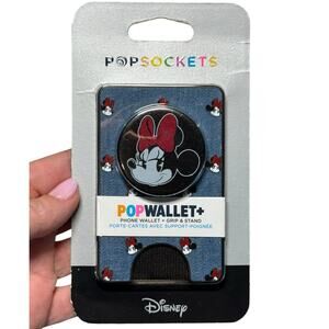 Pop Sockets Popwallet Plus Disney Minnie Mouse CC ID Holder Wallet Grip Stand‎